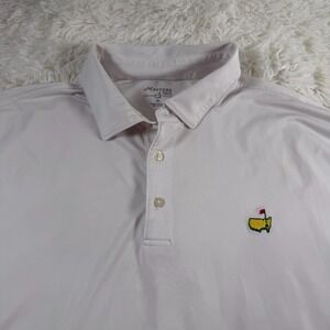 Masters Tech Polo Shirt Mens XL White Performance Augusta National Golf Flag